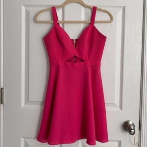 NWT NBD Cut Out Pink Skater Dress size XS / extra small